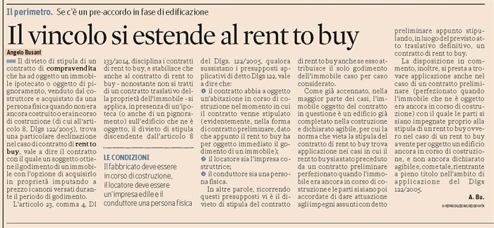 RENT TO BUY - Immobile ipotecato