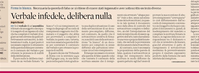 SOCIETA' - Verbali delle riunioni degli organi sociali