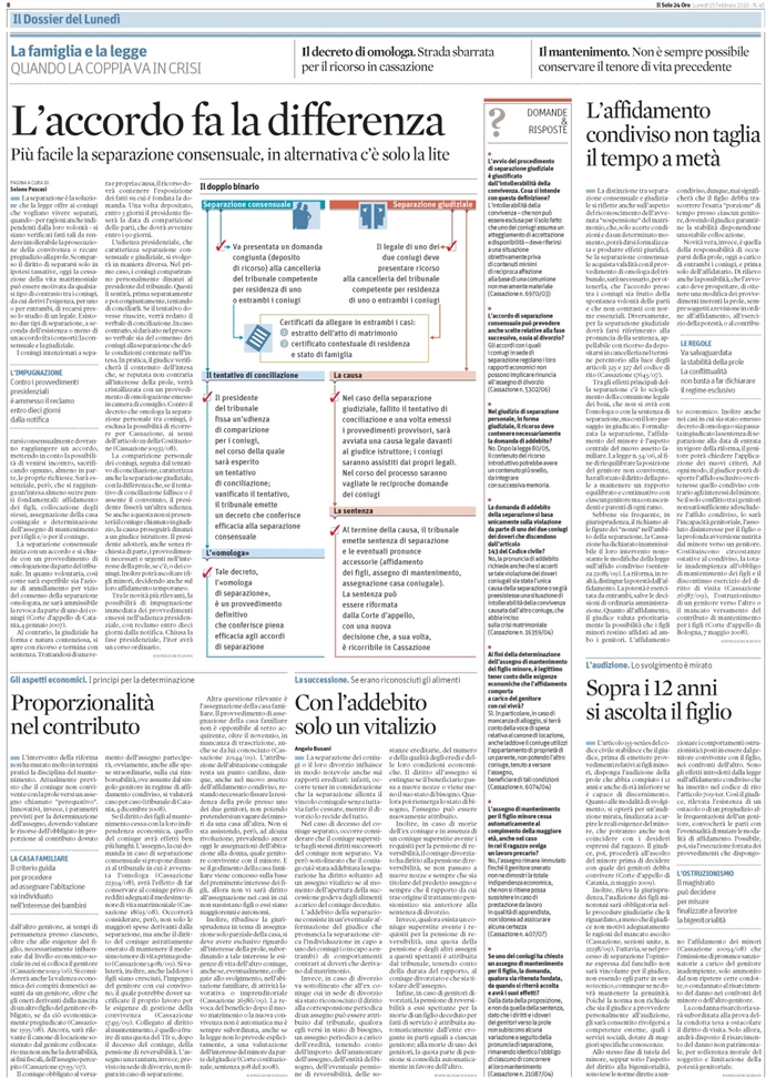 SEPARAZIONE CONIUGI-SUCCESSIONE