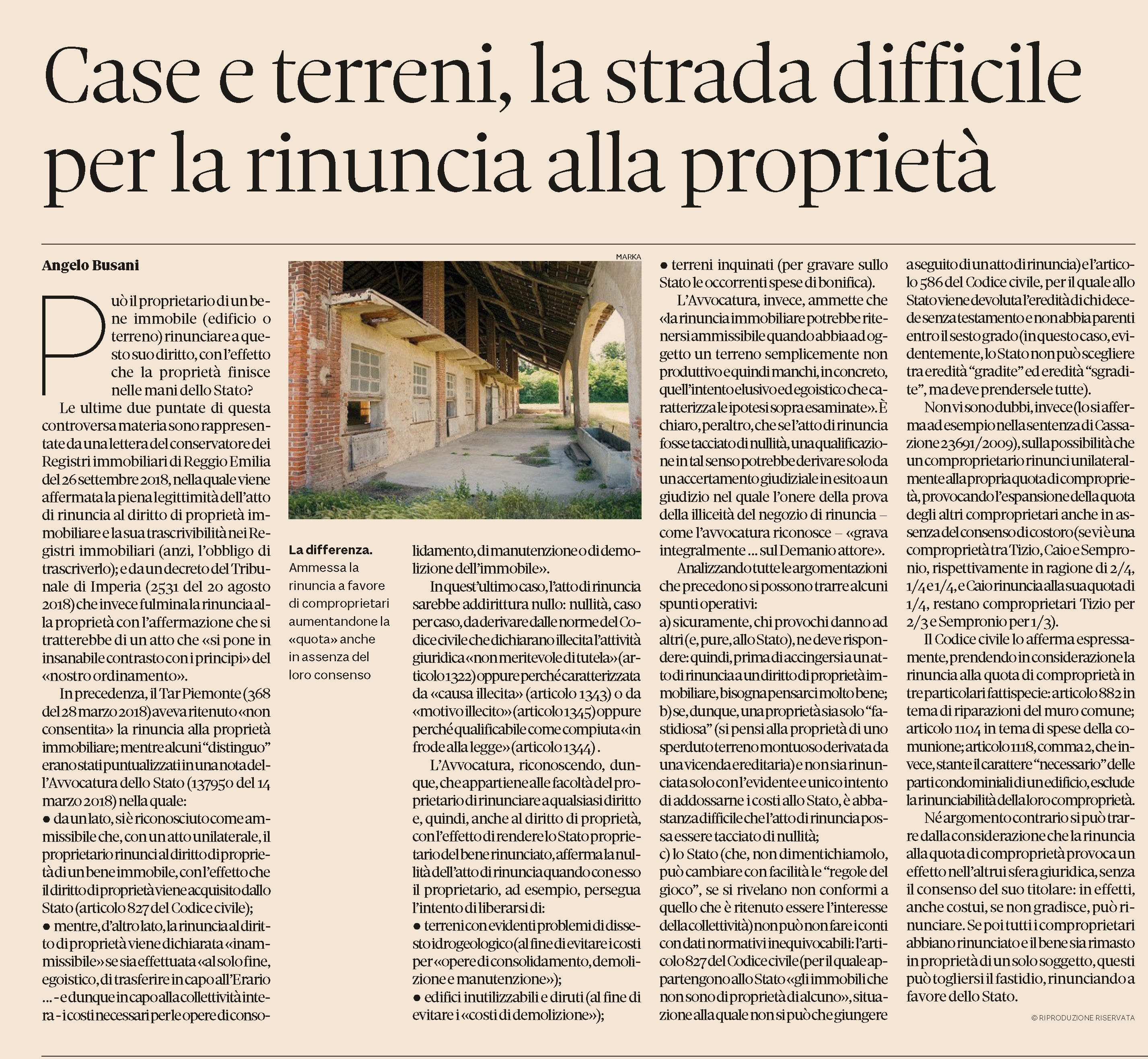 Lettera di rinuncia al mutuo