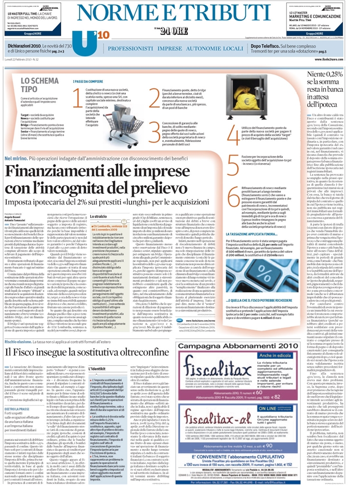 IMPOSTA SOSTITUTIVA-FINANZIAMENTI ESTERI