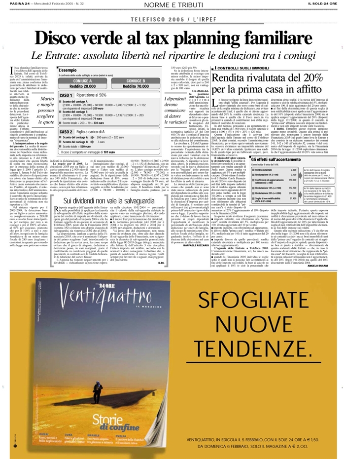 IRPEF-LOCAZIONE 1a CASA-RIVALUTAZIONE RENDITA