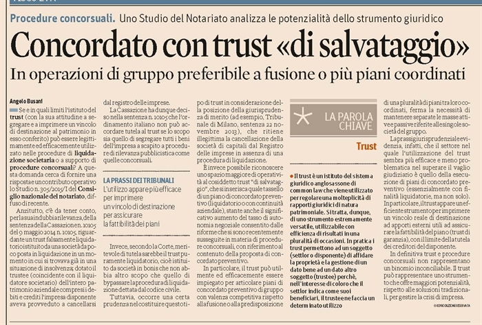 TRUST - Utilità del trust nelle procedura concorsuali
