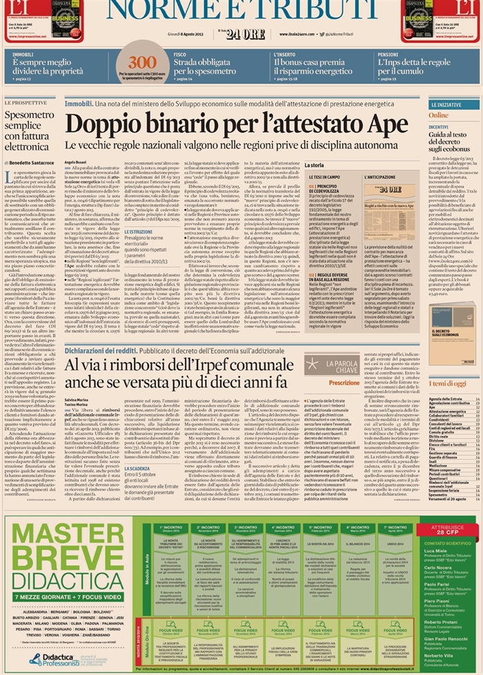 2013-08 COMPRAVENDITA - APE a doppio binario
