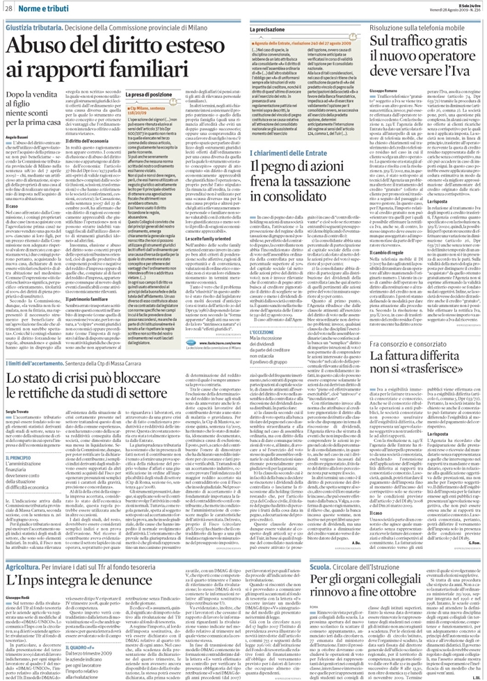 AGEVOLAZIONE PRIMA CASA-ABUSO DEL DIRITTO
