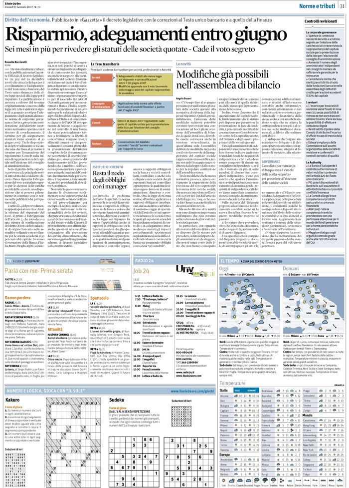 SOCIETA' QUOTATE - MODIFICHE STATUTARIE - AMMINISTRATORE INDIPENDENTE (3)