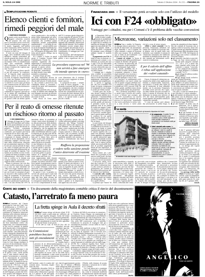 IMMOBILI-CLASSAMENTO-VALORE CATASTALE