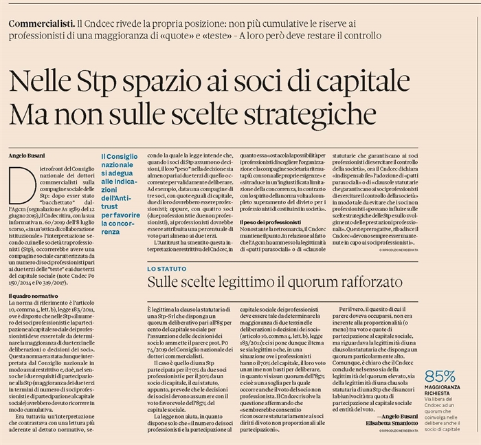 STP - La composizione della compagine sociale (pagina)