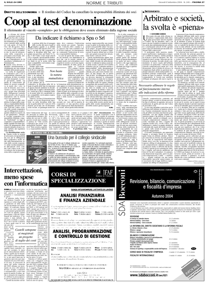 COOPERATIVE-RESPONSABILITa` LIMITATA-ADEGUAMENTO STATUTI