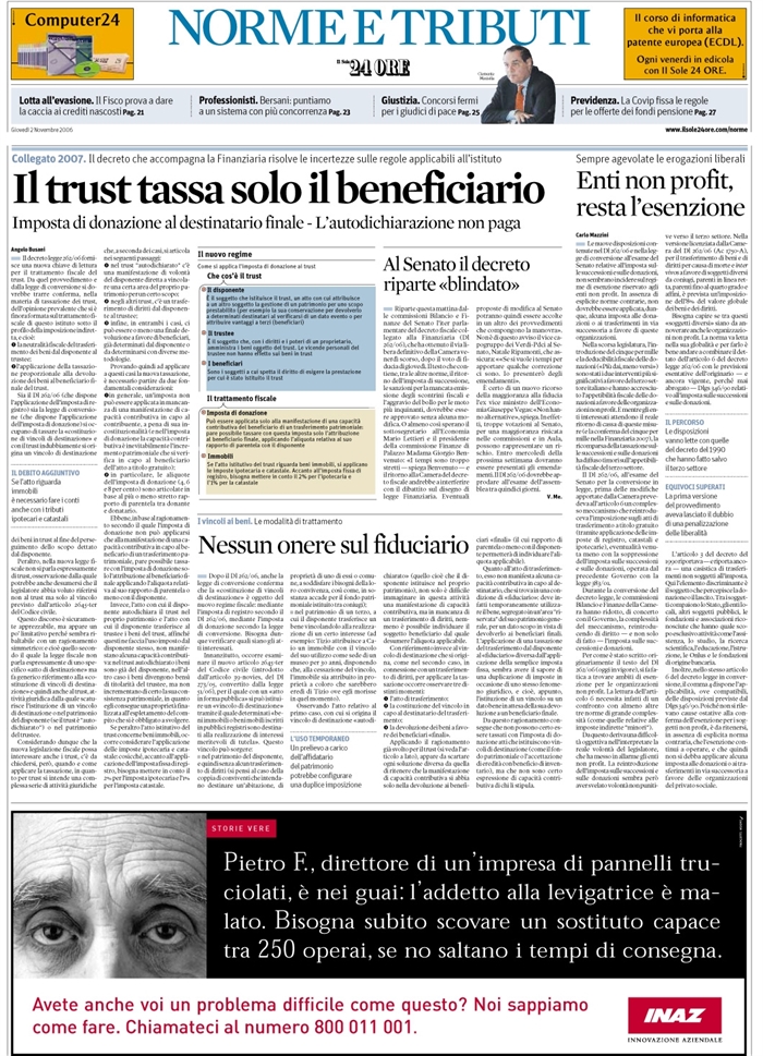 IMPOSTA DI DONAZIONE - TRUST - BENEFICIARIO (2)