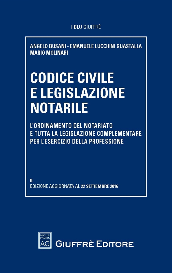 CODICE CIVILE E LEGISLAZIONE NOTARILE