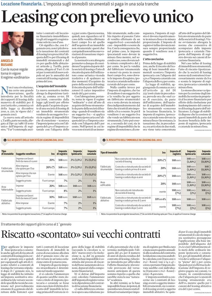 2011-01-26LEASING IMMOBILIARE - prelievo unico