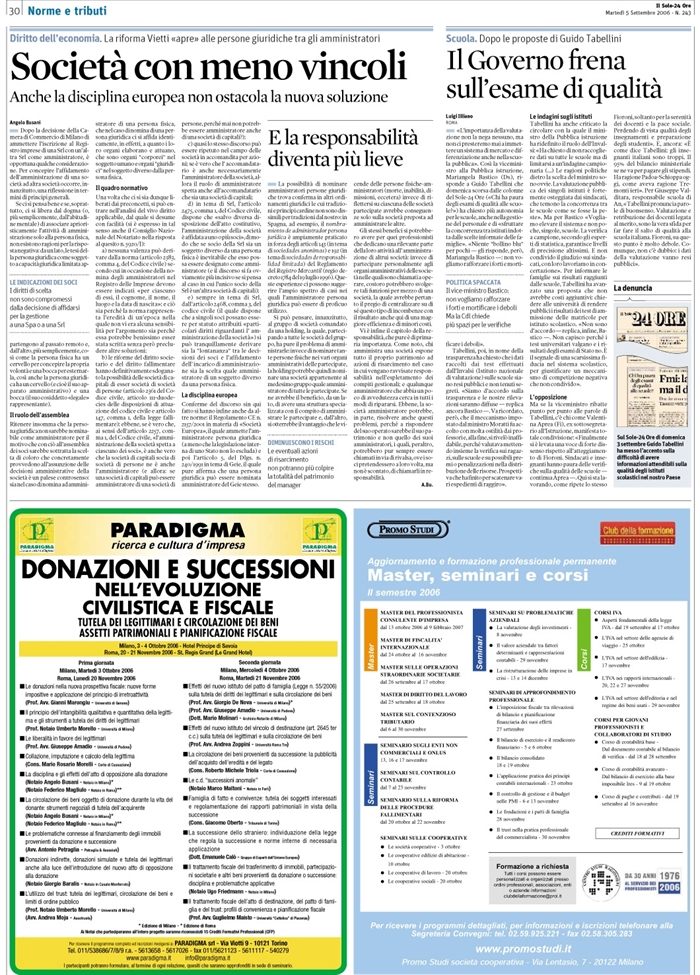 SOCIETA' - AMMINISTRATORI - PERSONE GIURIDICHE