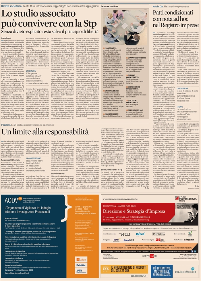 2013-05 SOCIETA' - Notaio - Cessioni con iscrizione al registro