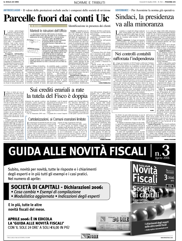 SOCIETA QUOTATE-SINDACI-PRESIDENTE-MINORANZA