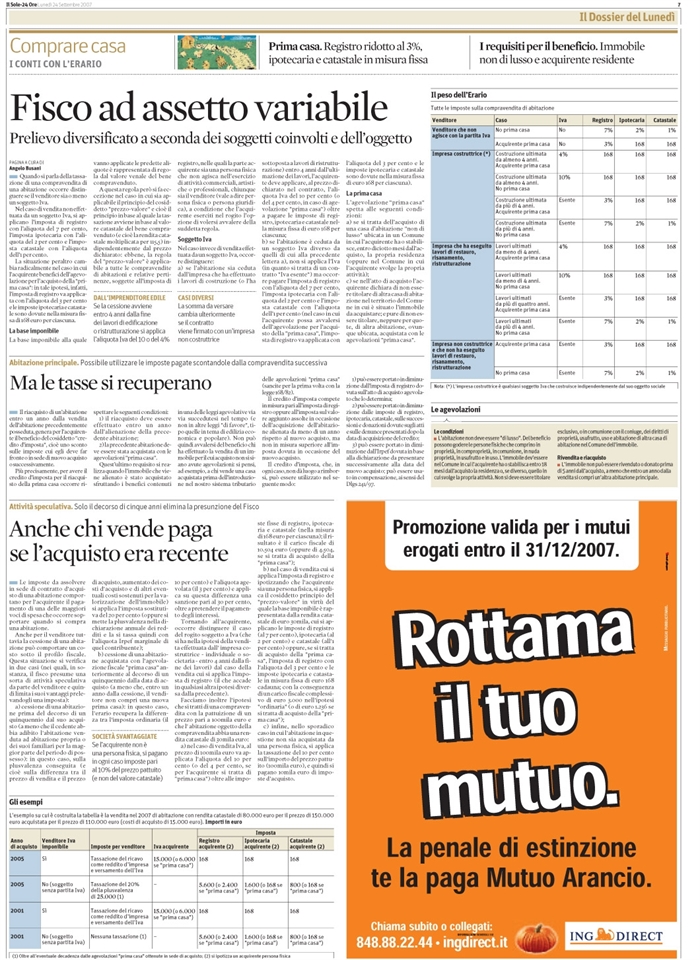 COMPRAVENDITA IMMOBILIARE - PLUSVALENZA