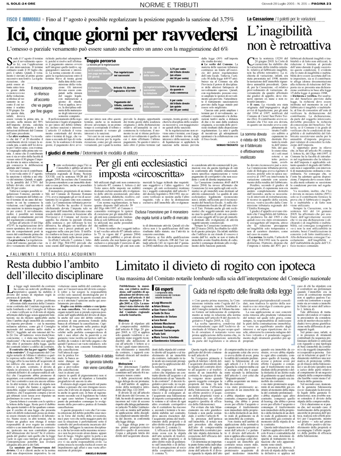 COMPRAVENDITA - Notaio - Divieti immobili con ipoteca
