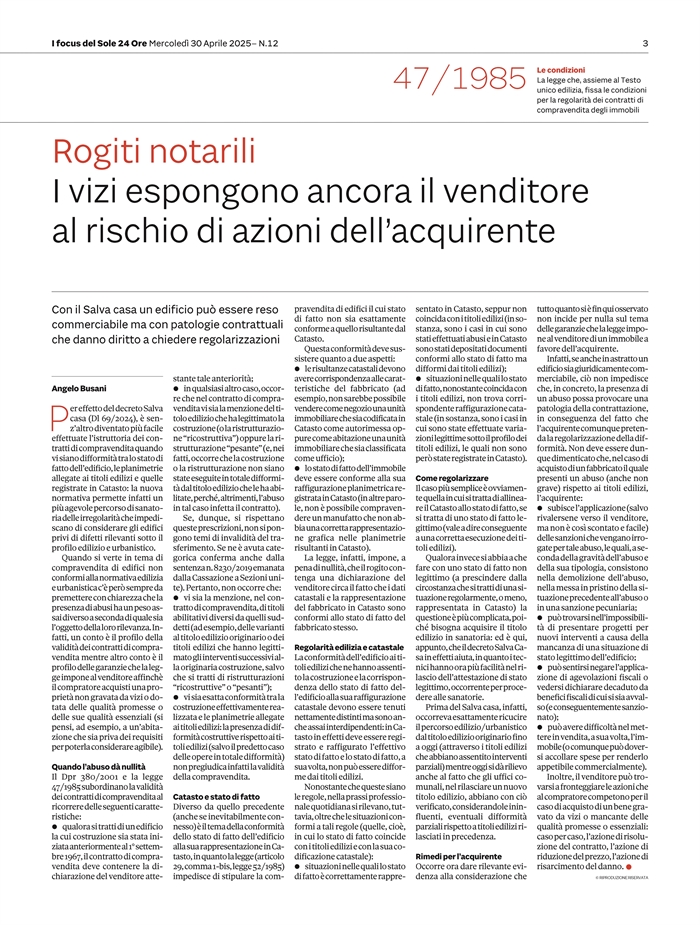 COMPRAVENDITA - Rogiti più facili con il "Salva-casa"