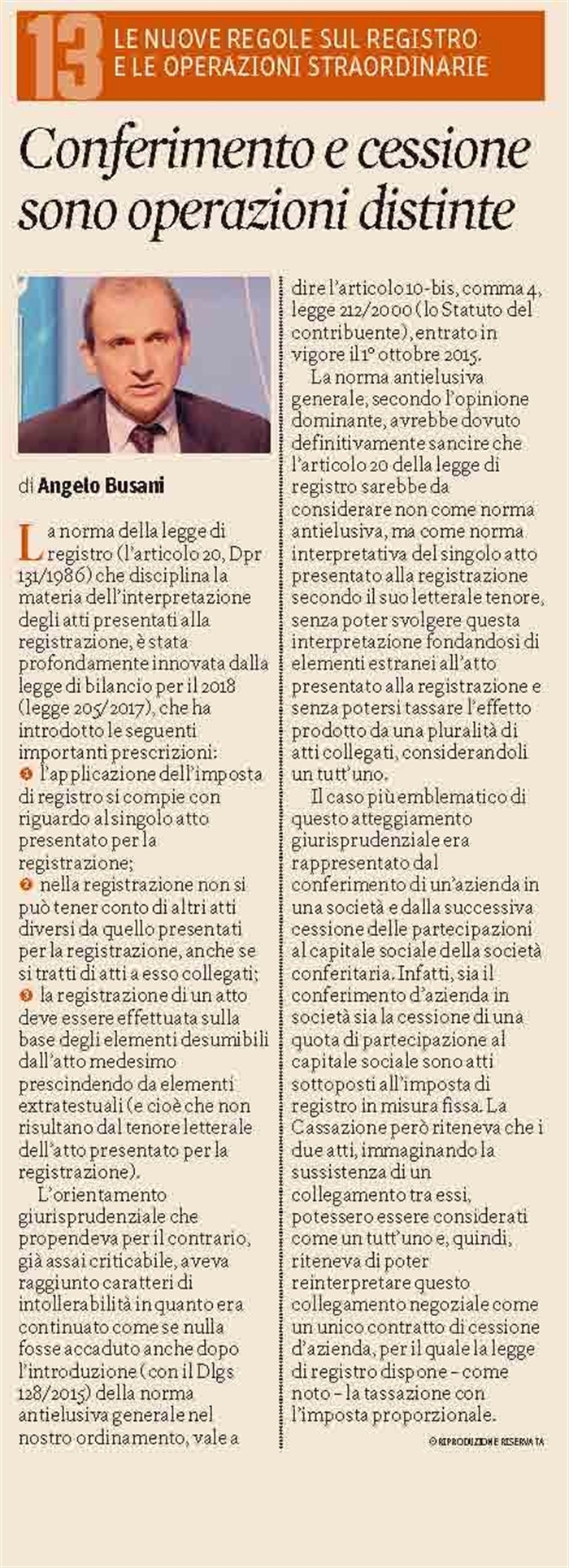 IMPOSTA DI REGISTRO - Si tassa il singolo atto e non il collegamento con altri atti