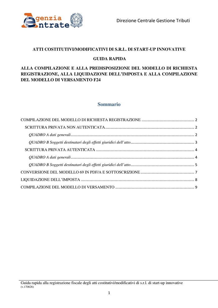 SOCIETA - Start up innovative - Guida rapida per la registrazione