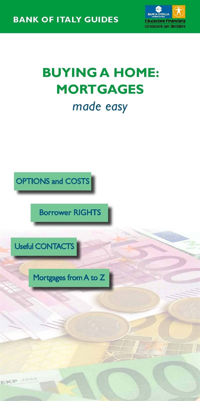 MUTUI - La Guida di Banca d'Italia al mutuo ipotecario in lingua inglese 