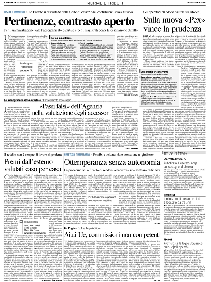 COMPRAVENDITA - Pertinenze - Regime catastale fiscale (2)