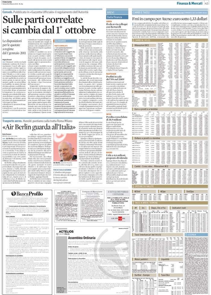SOCIETA' QUOTATE-PARTI CORRELATE