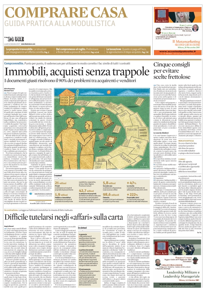 IMMOBILI IN CORSO DI COSTRUZIONE - ACQUISTO - GARANZIE