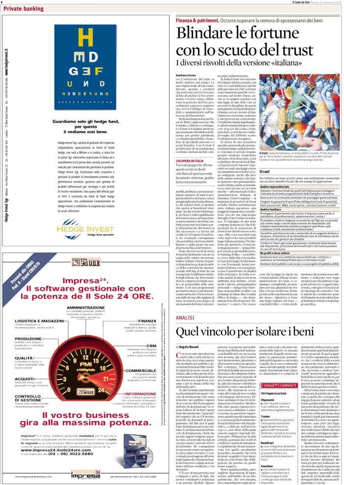 VINCOLI DI DESTINAZIONE - PROFILI CIVILISTICI