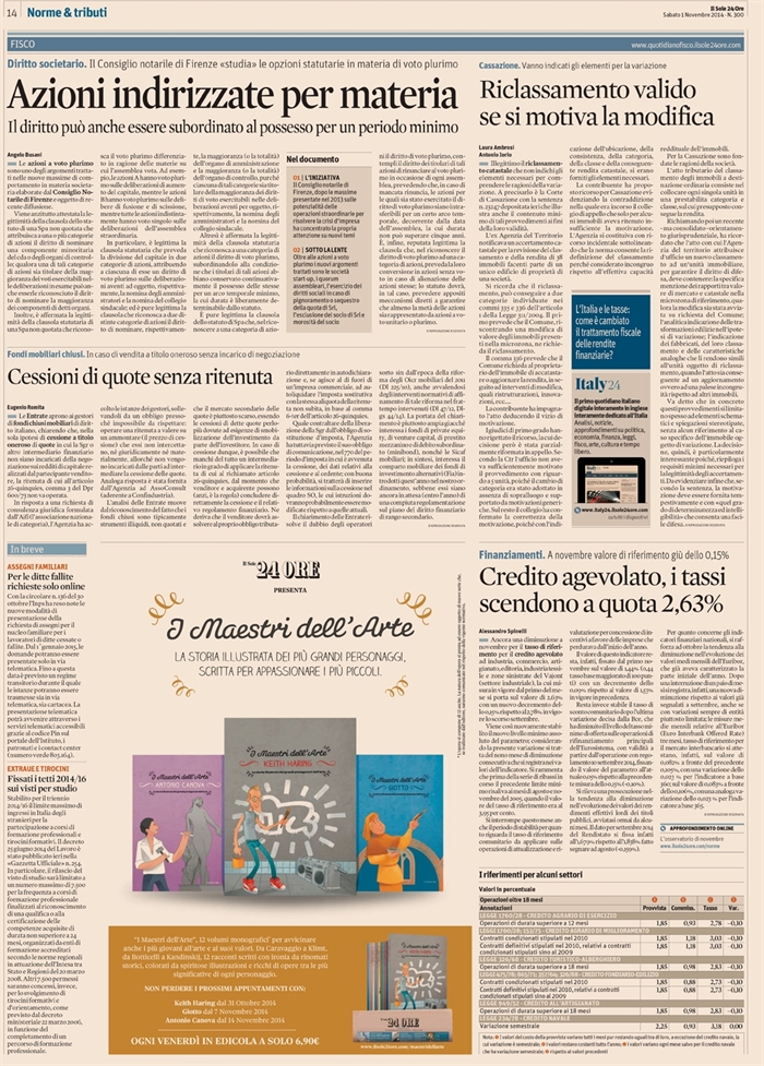 2014-11 - SOCIETA - Azioni a voto plurimo