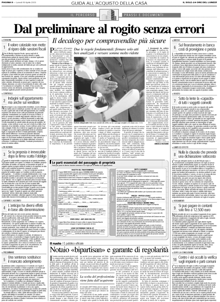 COMPRAVENDITA IMMOBILIARE-PRELIMINARE-ROGITO NOTAIO