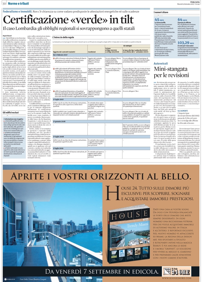 CERTIFICAZIONE ENERGETICA - COMPRAVENDITA IMMOBILIARE (1)