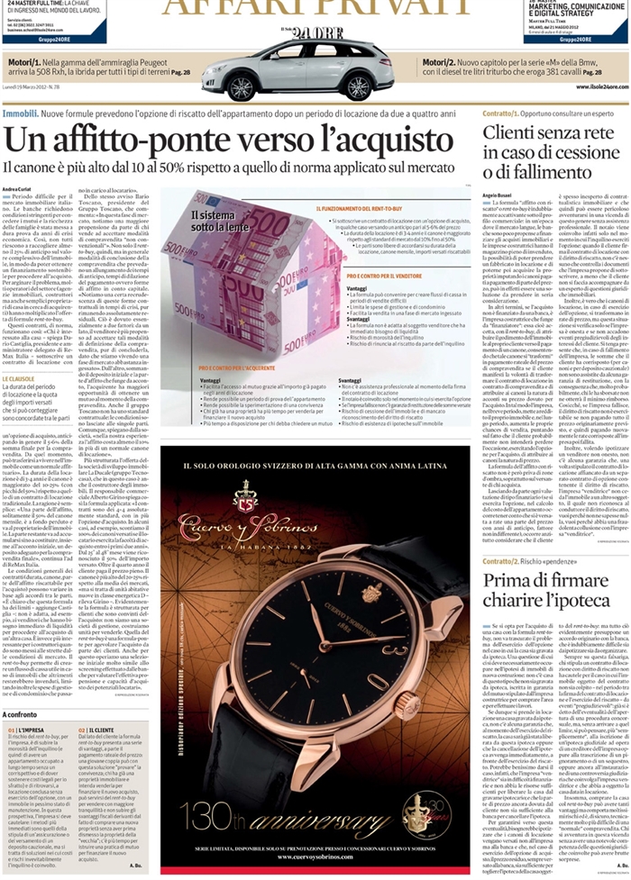2012 03 19 Clienti senza rete in caso di cessione o di fallimento