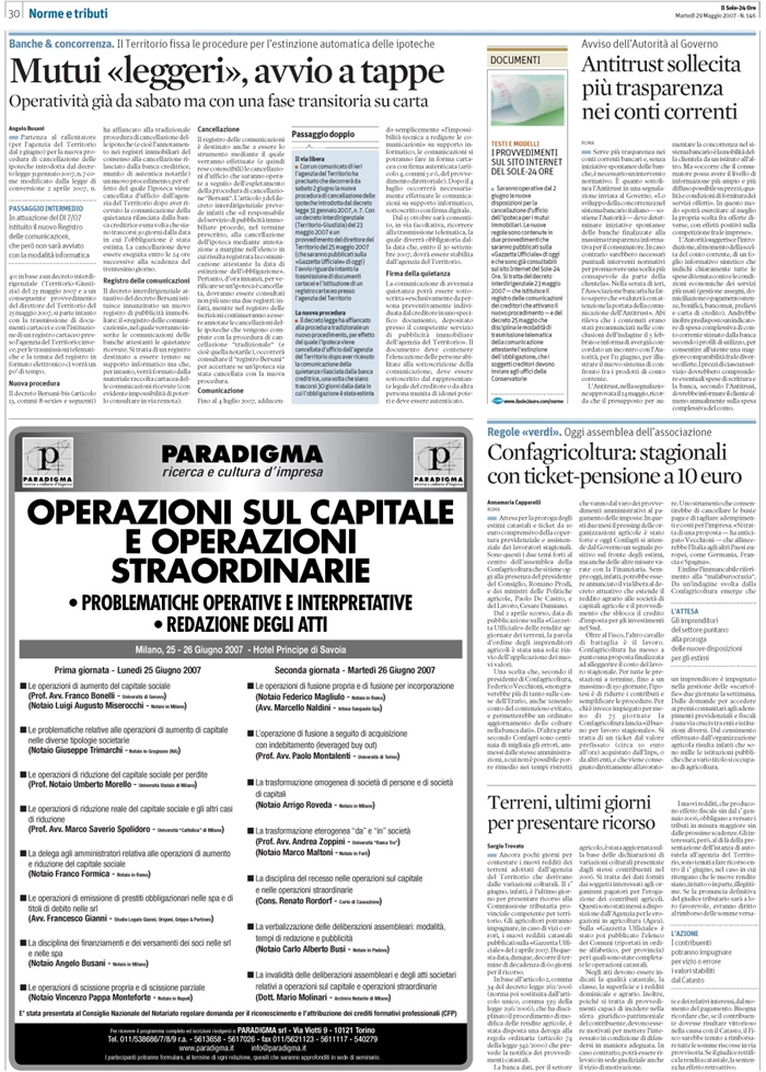 IPOTECA MUTUO - ESTINZIONE AUTOMATICA