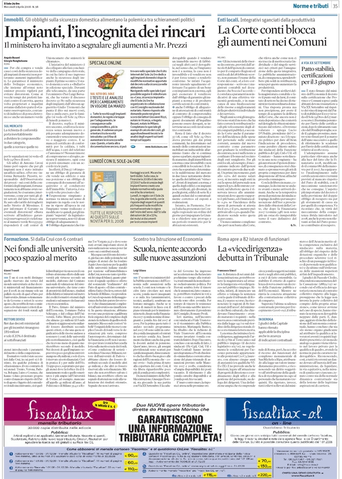 COMPRAVENDITA - IMMOBILI - CONFORMITA' IMPIANTI - COSTI