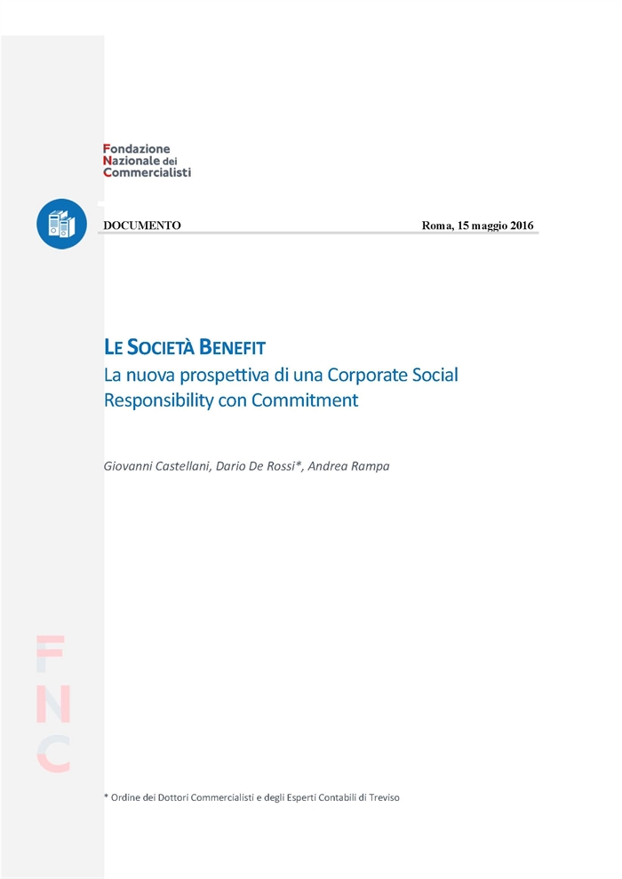 SOCIETA' - Società benefit