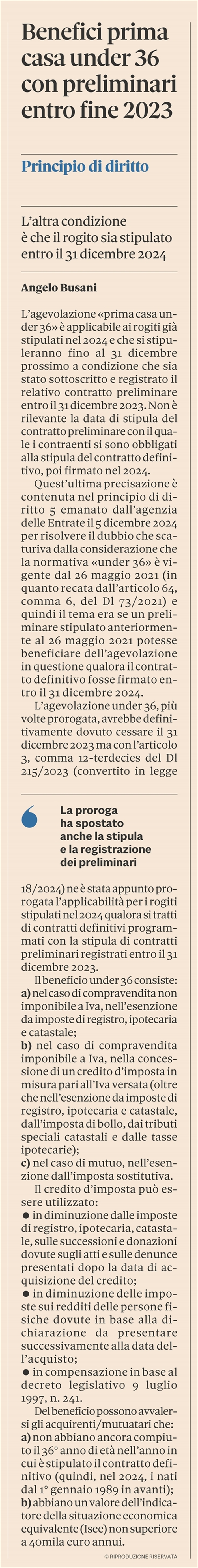 COMPRAVENDITA - Ancora pochi giorni per la prima casa under 36