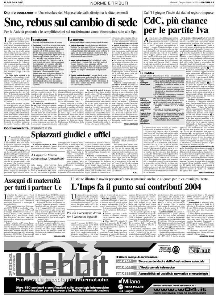 SOCIETA-RIFORMA-SEDE SOCIALE