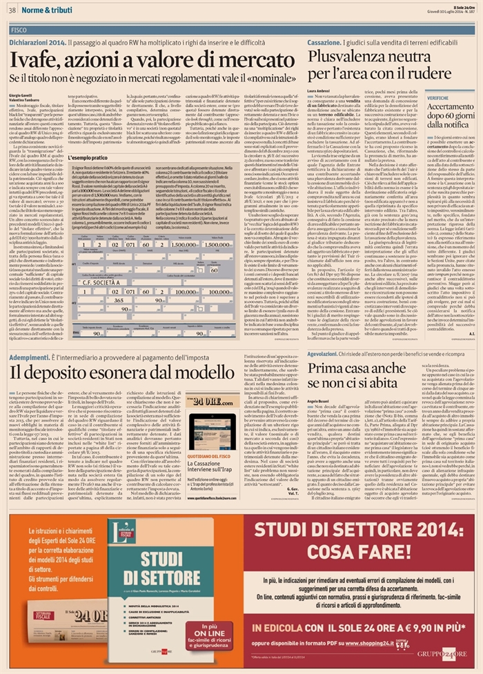 2014-07 - COMPRAVENDITA - Agevolazione prima casa se non abitata