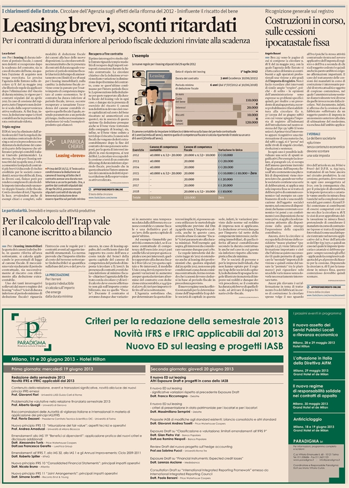 2013-05 IMPOSTE - Imposta Ipocatastale - Cessione immobile in costruzione
