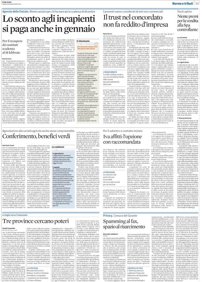 CONCORDATO PREVENTIVO - TRUST