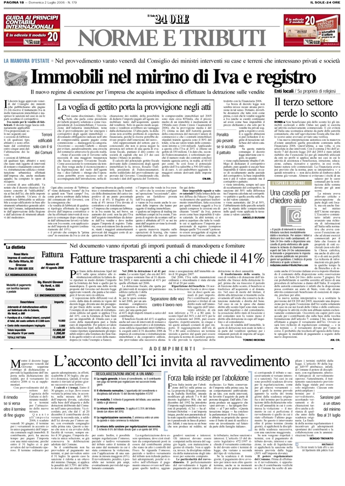 IVA-IMPOSTA REGISTRO-TRASFERIMENTI IMMOBILIARI