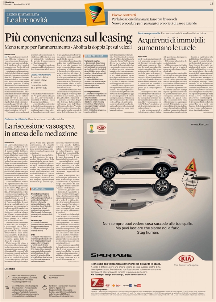 2013-11 - COMPRAVENDITA - Aumento tutele ad acquirenti
