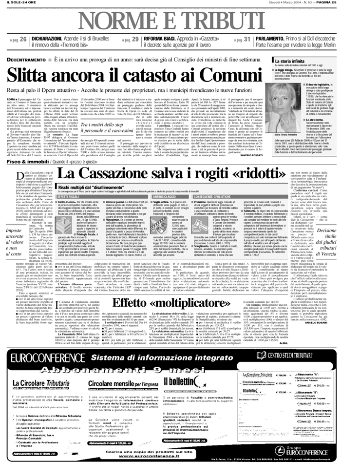 COMPRAVENDITA IMMOBILIARE-PREZZO VALORE