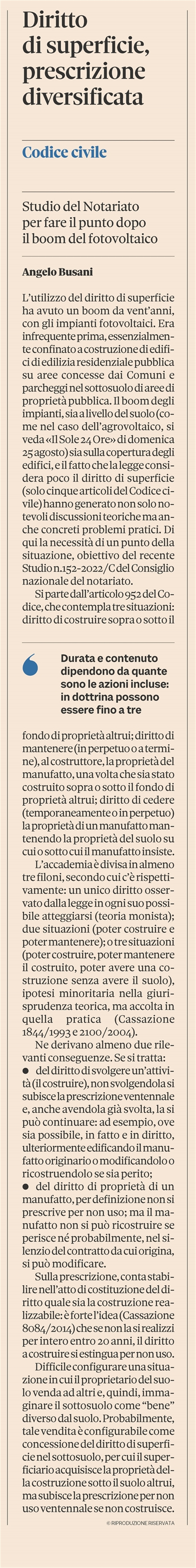 DIRITTO DI SUPERFICIE - Studio CNN che dà soluzione alle principali questioni