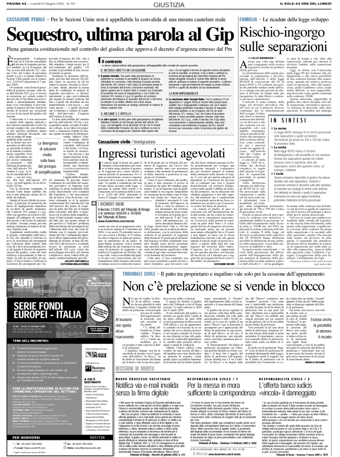COMPRAVENDITA - Vendita in blocco - Locazione - Prelazione