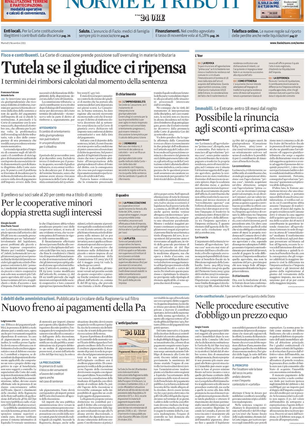 Diritti Reali Compravendita Prima Casa Rinuncia Agevolazione