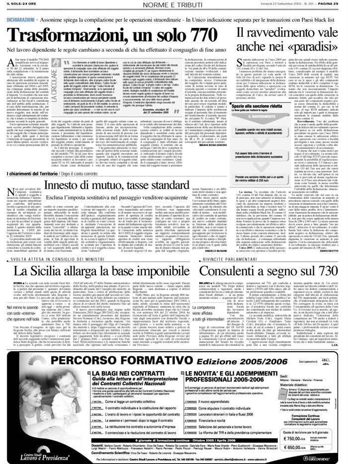 MUTUO - Ipoteca - Credito in conto corrente - Annotazione Mutuo