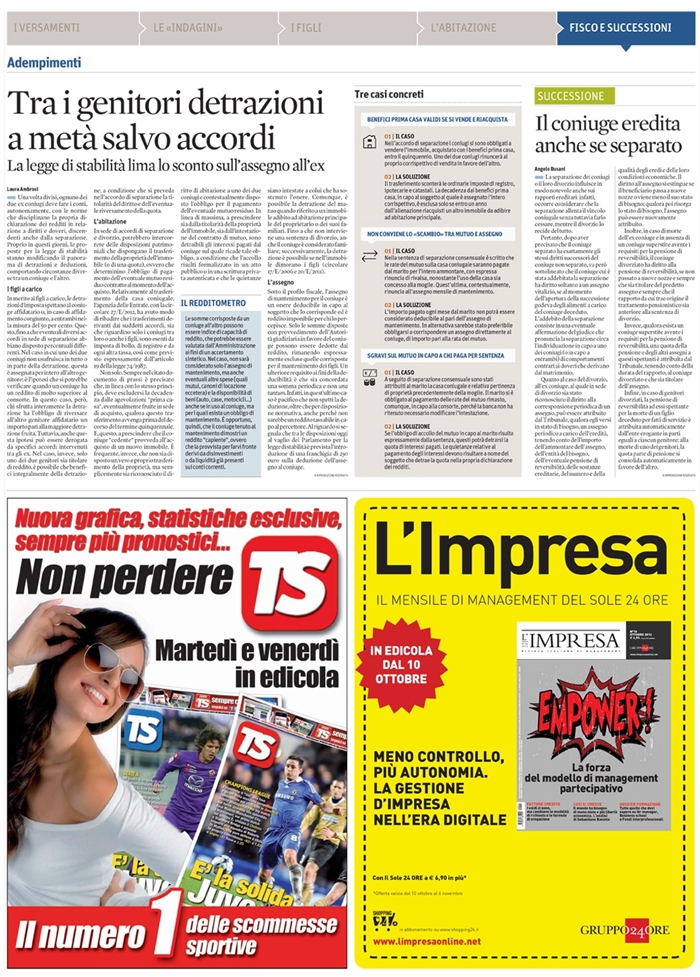 2012 10 22 Il coniuge eredita anche se separato