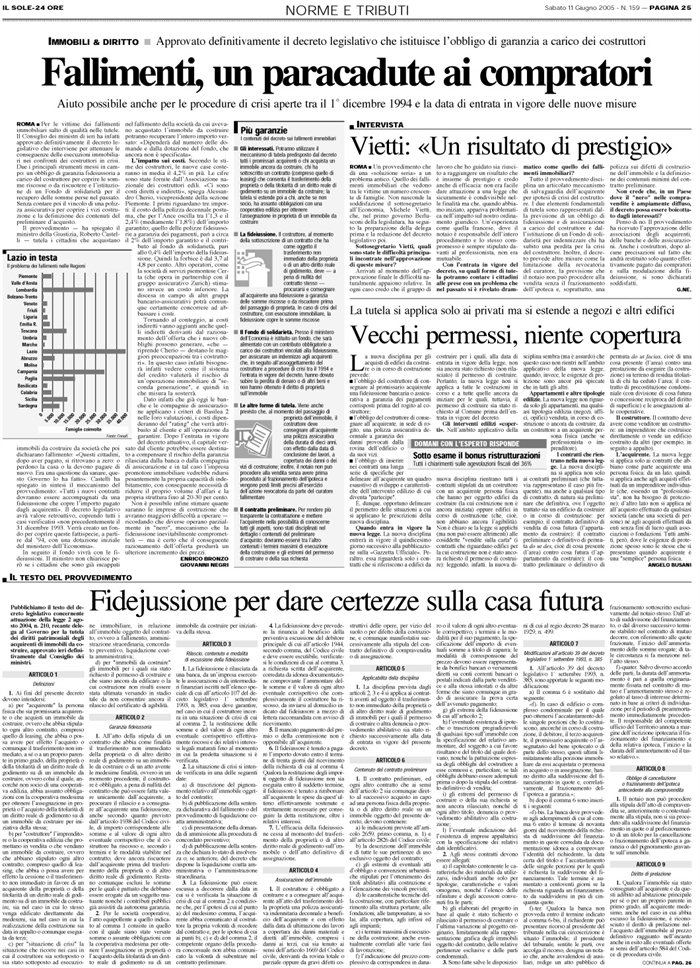 COMPREVENDITA - Immobili da costruire - Fideiussione (1)